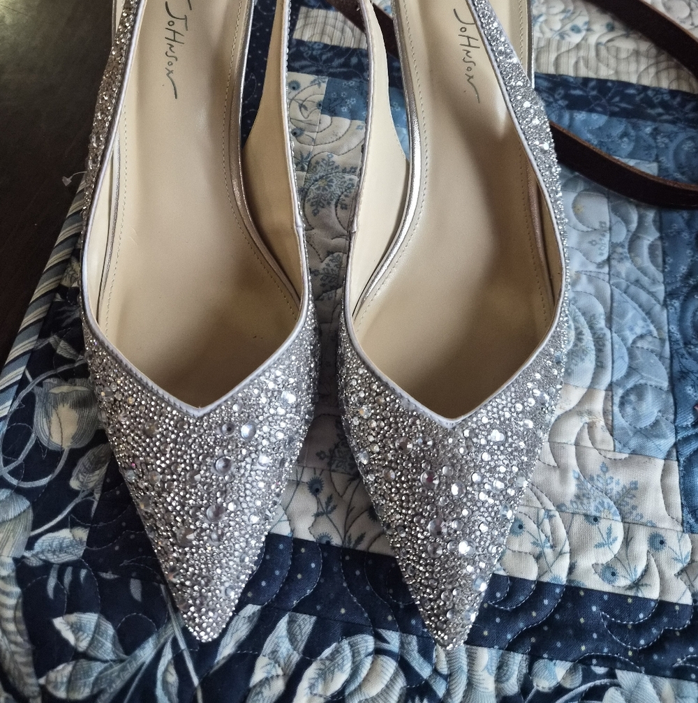 Betsey Johnson Sparkling Silver Women's Heels